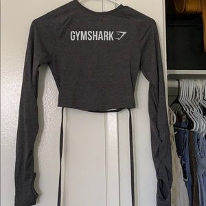 NWT gymshark long sleeve ribbon crop top